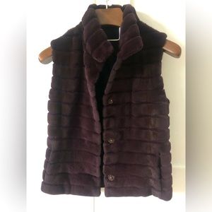 gorski grooved sheared mink vest